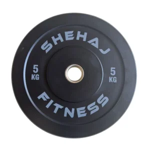Shehaj Black Bumper Plates 100kg Set - Olympic Gym Weights - Image 2