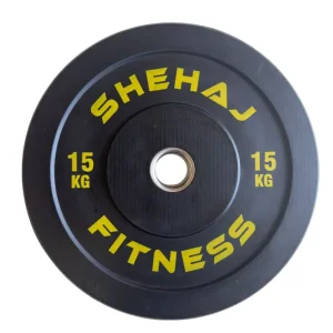 Shehaj Black Bumper Plates 100kg Set - Olympic Gym Weights - Image 4