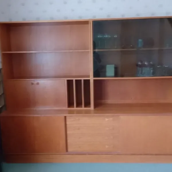 Display cabinet with sliding glass doors