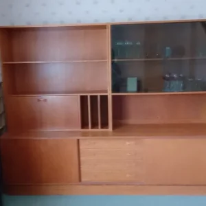 Display cabinet with sliding glass doors