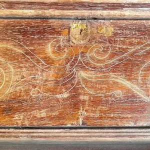 ANTIGUE CHEST - HARD WOOD AND BRASS WITH INTERIOR CONVERSION - Image 7