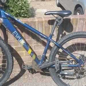 Dark Blue Mountain Bike