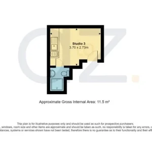 First floor studio flat with all bills included - Image 6