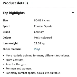 Century Bob XL Freestanding Punch Bag – Height Adjustable - Image 2