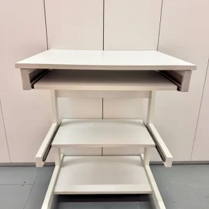 White Computer Desk & Swivel Chair (can sell separately) - Image 3