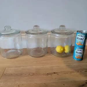 3 glass storage jars (set) - Image 2