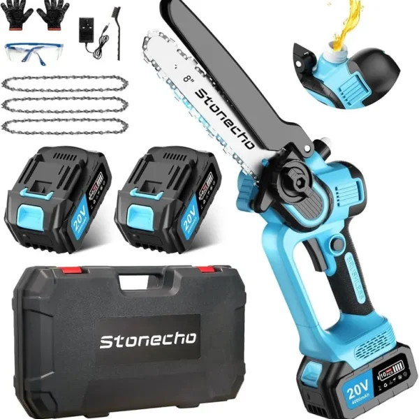 Stonecho Mini Cordless Chainsaw with 8-inch blade