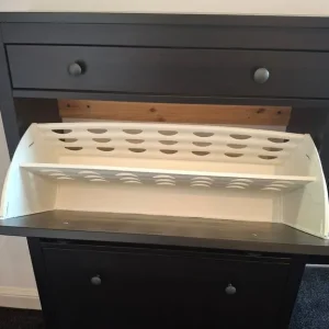 Black Ikea Ottoman Double Bed with Shoe Storage and Bedside Cabinets - Image 8