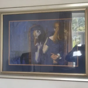 Jack Vettriano style framed picture
