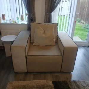 3 seater sofa and chair - Image 2
