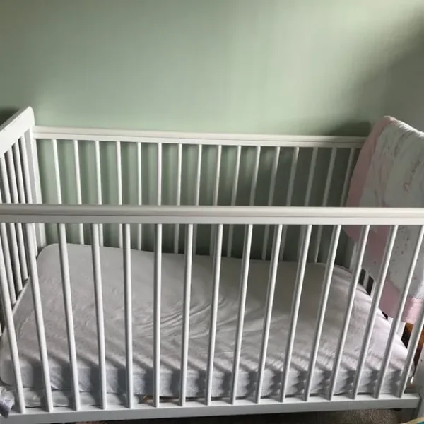 John Lewis white cot frame
