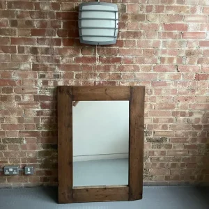 Chunky Vintage Wooden Mirror - Image 2