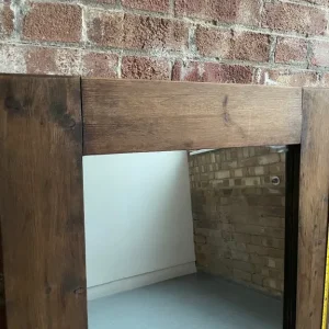 Chunky Vintage Wooden Mirror - Image 6