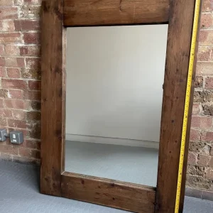 Chunky Vintage Wooden Mirror - Image 7