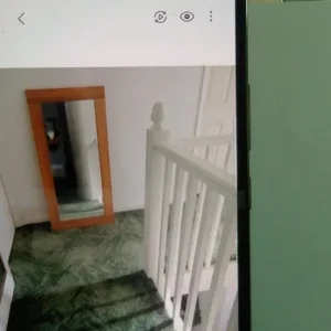 Light to medium oak framed mirror