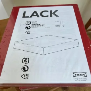 IKEA LACK 2x floating shelves red