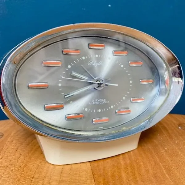 1970s Rhythm Japan Space Age Alarm Clock
