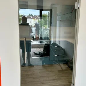 Clear Interior Glass Door