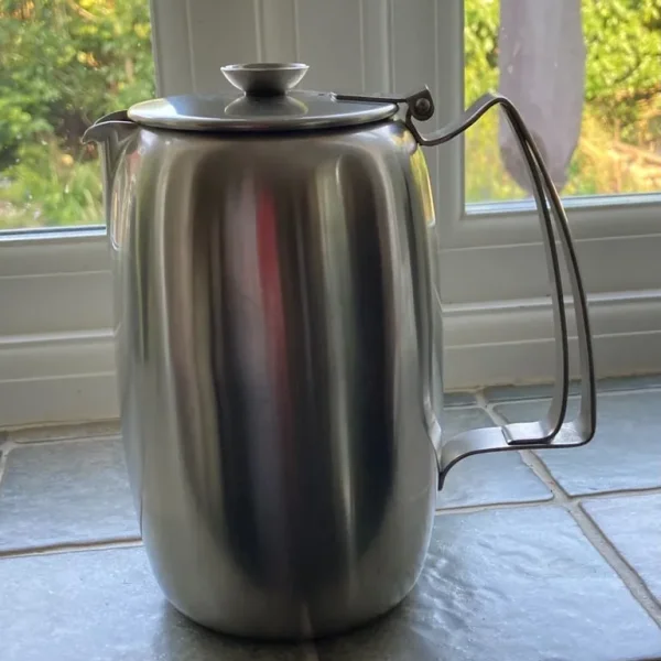 Mid century Old Hall satin stainless steel coffee jug