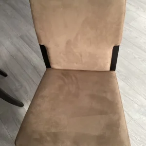 John Lewis table with 6 suede chairs - Image 2