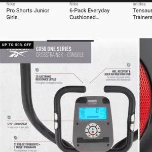 Reebok elliptical cross trainer