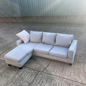 Grey L shaped sofa