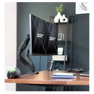 Vivo dual monitor mount - gas arms - fits up to 32” monitors - Image 2