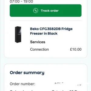 Beko CFG3582DB Fridge Freezer Black With Water Dispenser - Image 8