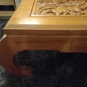Indian handcarved coffee table with elephants - Image 5