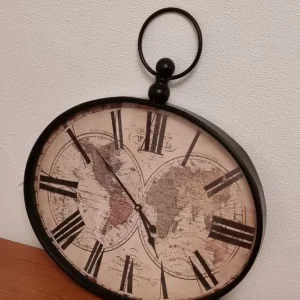 Large Wall Clock with World Map - Image 3