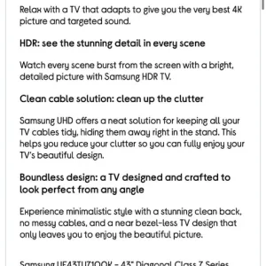 Samsung 43” 4K TV - Image 7