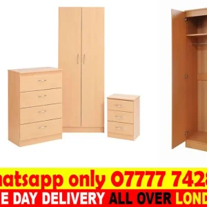 Bedroom Wardrobe with Mirror - Image 3