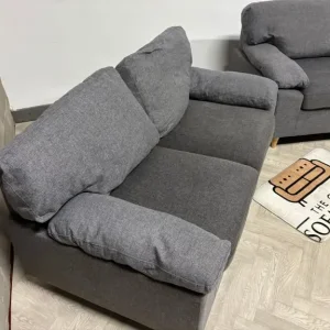 Grey 3 Seater and 2 Seater Sofa Set - Image 5