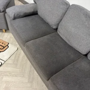 Grey 3 Seater and 2 Seater Sofa Set - Image 7