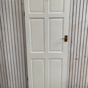 Pine internal 6 panel door in white H187.5cm x W73.5cm - Image 2