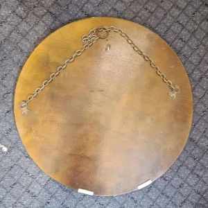 Vintage Scallop Edged Round Wall Mirror - Image 4