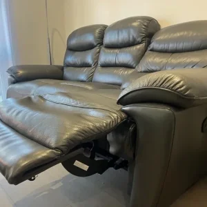Leather power recliner 3-seater - Image 2