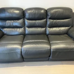 Leather power recliner 3-seater - Image 3