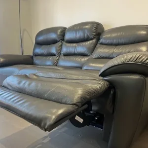 Leather power recliner 3-seater