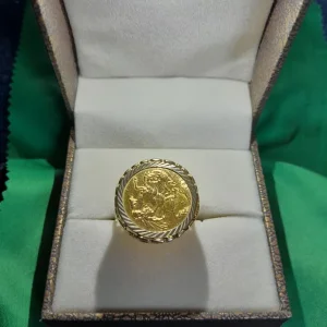 1918 full sovereign ring - Image 3