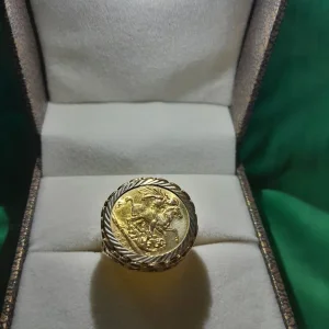 1918 full sovereign ring - Image 7