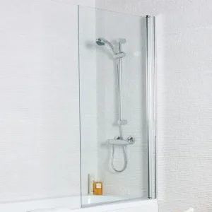 Unik Bath Shower Straight Screen, Square Edge