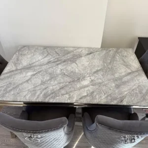 Marble table with Lyon chairs - Image 2