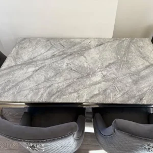 Marble table with Lyon chairs