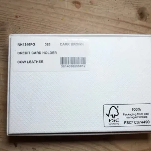 Lacoste Leather Card Holder Dark Brown with Box and Bag - Image 4