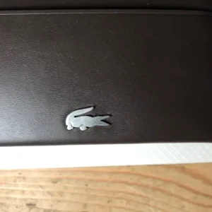 Lacoste Leather Card Holder Dark Brown with Box and Bag - Image 6