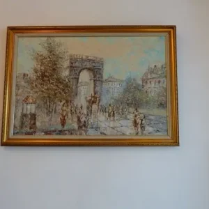 Signed Oil Painting of Paris Arc De Triomphe 103x73cm - Image 6