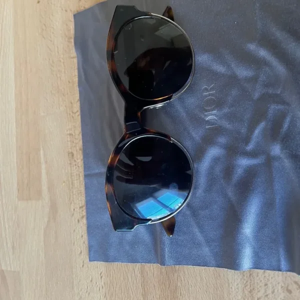 Christian Dior tortoiseshell silver rim sunglasses