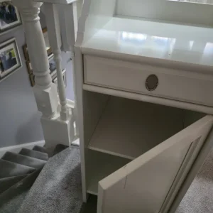 White 'Waterfall' Tall Narrow Storage Unit - Image 5