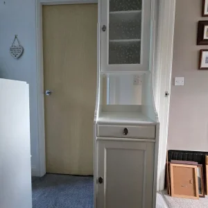 White 'Waterfall' Tall Narrow Storage Unit